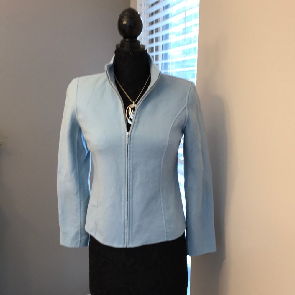 Charter club ladies small wool 80% jacket shoulder pads , soft machine wash/hang